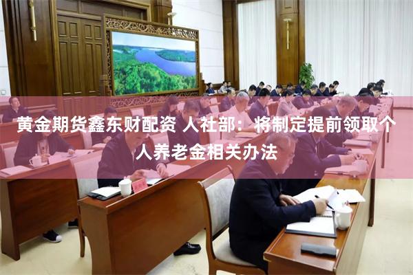 黄金期货鑫东财配资 人社部：将制定提前领取个人养老金相关办法