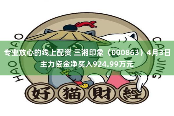 专业放心的线上配资 三湘印象（000863）4月3日主力资金净买入924.99万元